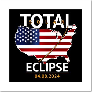 Total Solar Eclipse 4.8.2024 USA Posters and Art